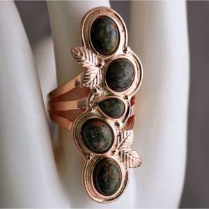 Timna Jewelry Collection Copper Unakite Ri…